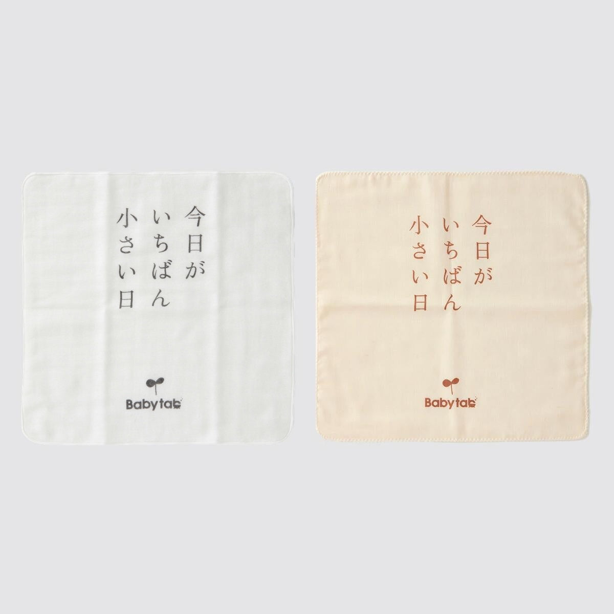\記念写真が撮れる/ 日本製 ガーゼハンカチ 『今日がいちばん小さい日』 デザイン 30×30cm オーガニックコットン 綿100% 【公式店】
