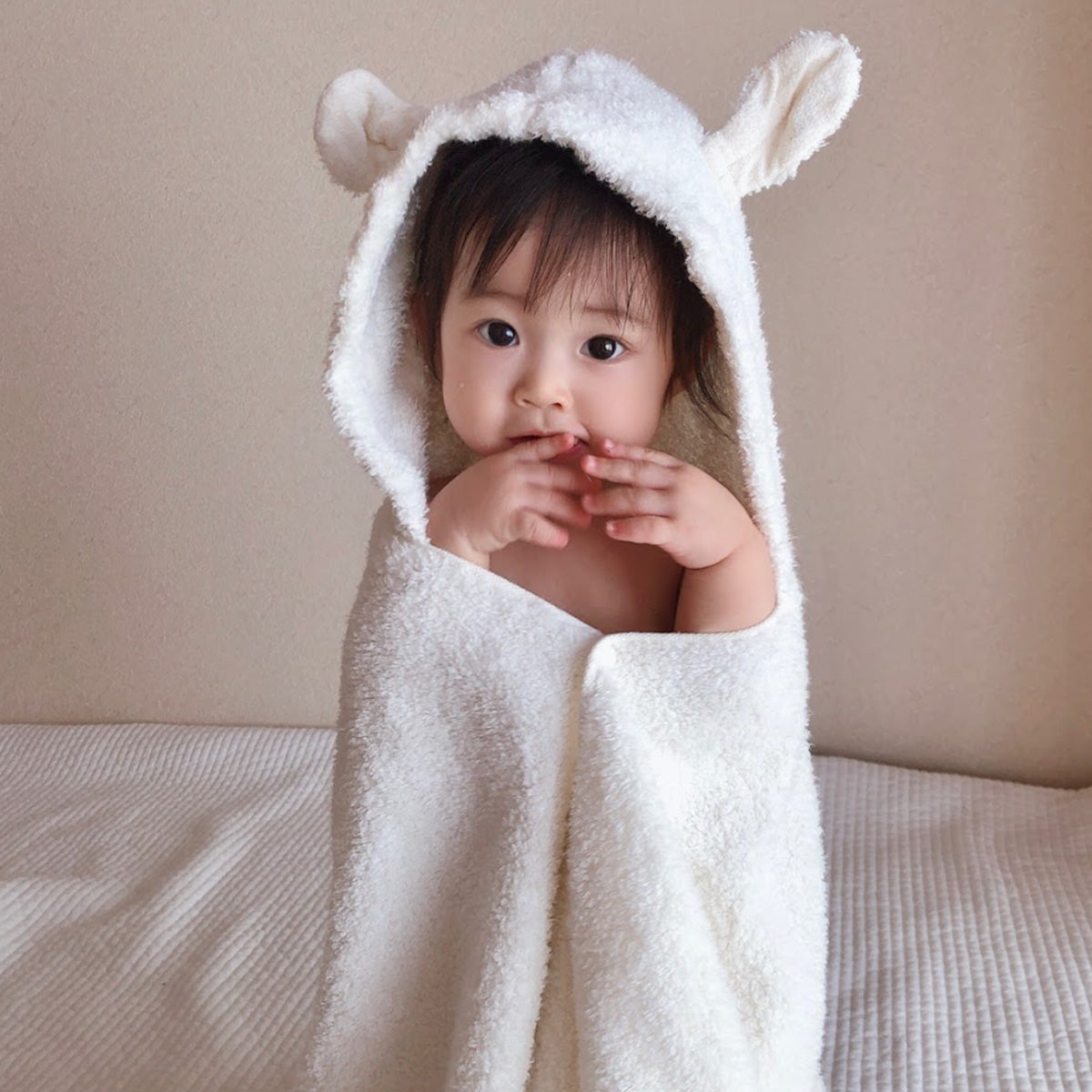 シュエット フード付ポンチョ 今治バスタオル