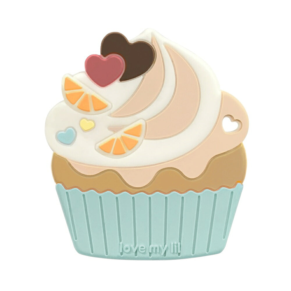 Love my lil シリコン歯固め くすみカラー 3ヶ月 カップケーキ ブルー