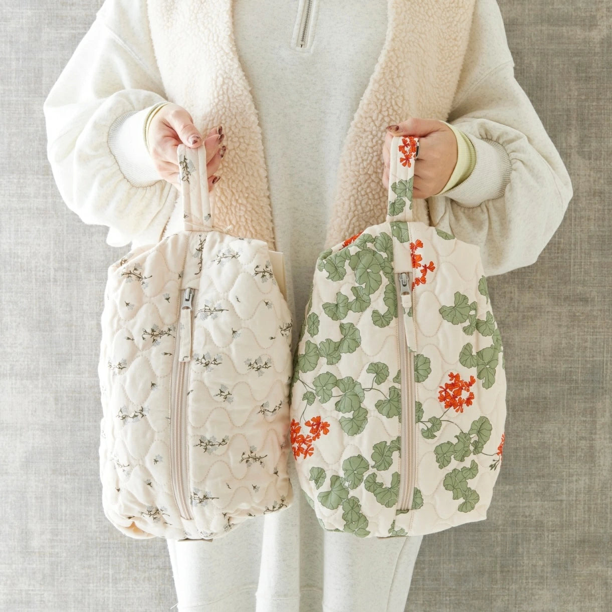 ポーチ おむつポーチ 全5色 キルティングトイレタリーバッグ