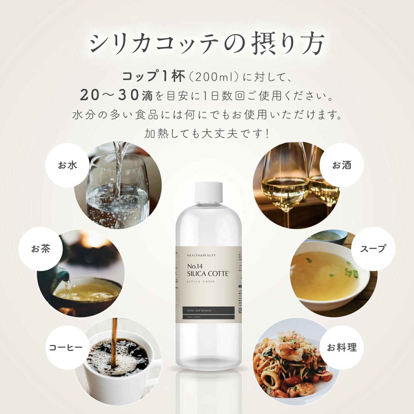 【UMO正規品】シリカ水 水溶性ケイ素 umo濃縮溶液原液 200ml 500ml 日本製 飲むシリカ