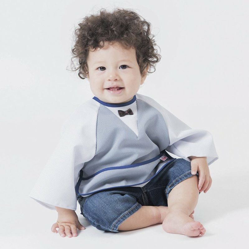 男の子用 袖付き撥水おめかしお食事エプロン