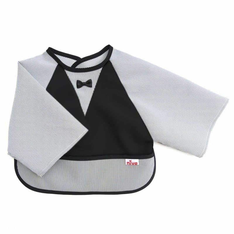 男の子用 袖付き撥水おめかしお食事エプロン