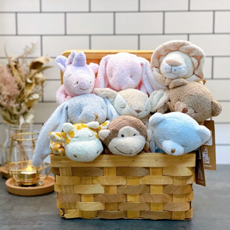 【★ギフトBOX入り】ベビタブ45錠 / ぞう:グレー:フラッフィー フード付 / アニマルブランキー 3点セット