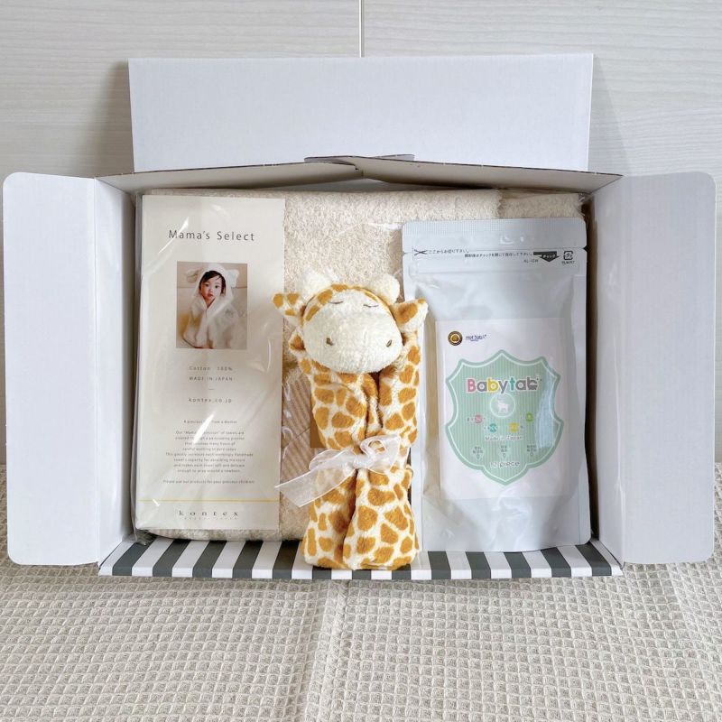 【★ギフトBOX入り】ベビタブ12錠 / ひつじ:ブラウン:フラッフィー フード付 / アニマルブランキー 3点セット