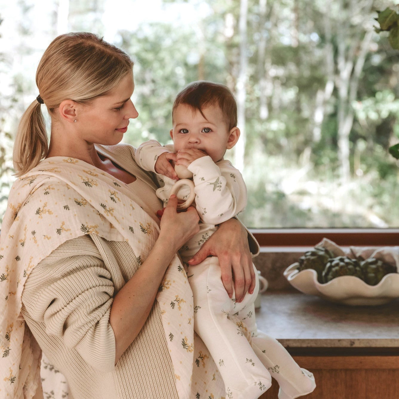 スワドル ガーゼ おくるみ 110x110cm モスリンコットン 100%