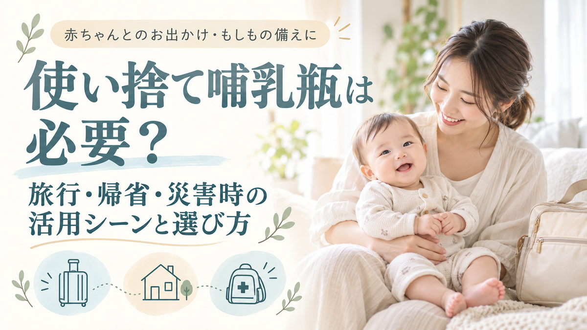 使い捨て哺乳瓶は必要？旅行・帰省・災害時の活用シーンと選び方