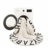 『洗えるラグ』 Lorenacanalsロレーナカナルズ Round ABC Natural-Negro / Natural-Blackラウンドラグ洗えるラグ