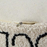 『洗える』 LorenacanalsロレーナカナルズPouffe ABC Natural - Blackクッション 洗えるクッション 子ども部屋 インテリア インテリア雑貨 リビング おしゃれ