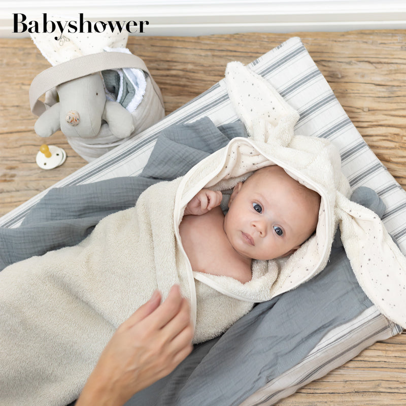 Babyshower Bunny Hooded Cape バスポンチョ フード付きバスタオル