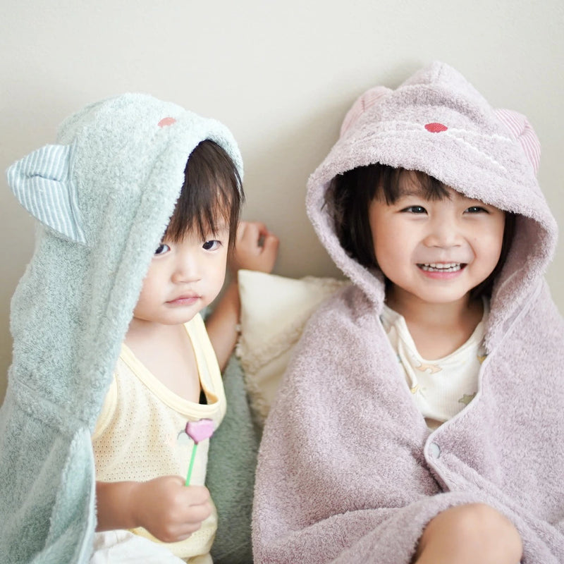 [コンテックス] ねこさん フード付ポンチョ フード付バスタオル kontex