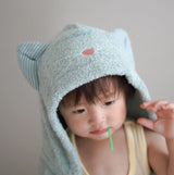 [コンテックス] ねこさん フード付ポンチョ フード付バスタオル kontex