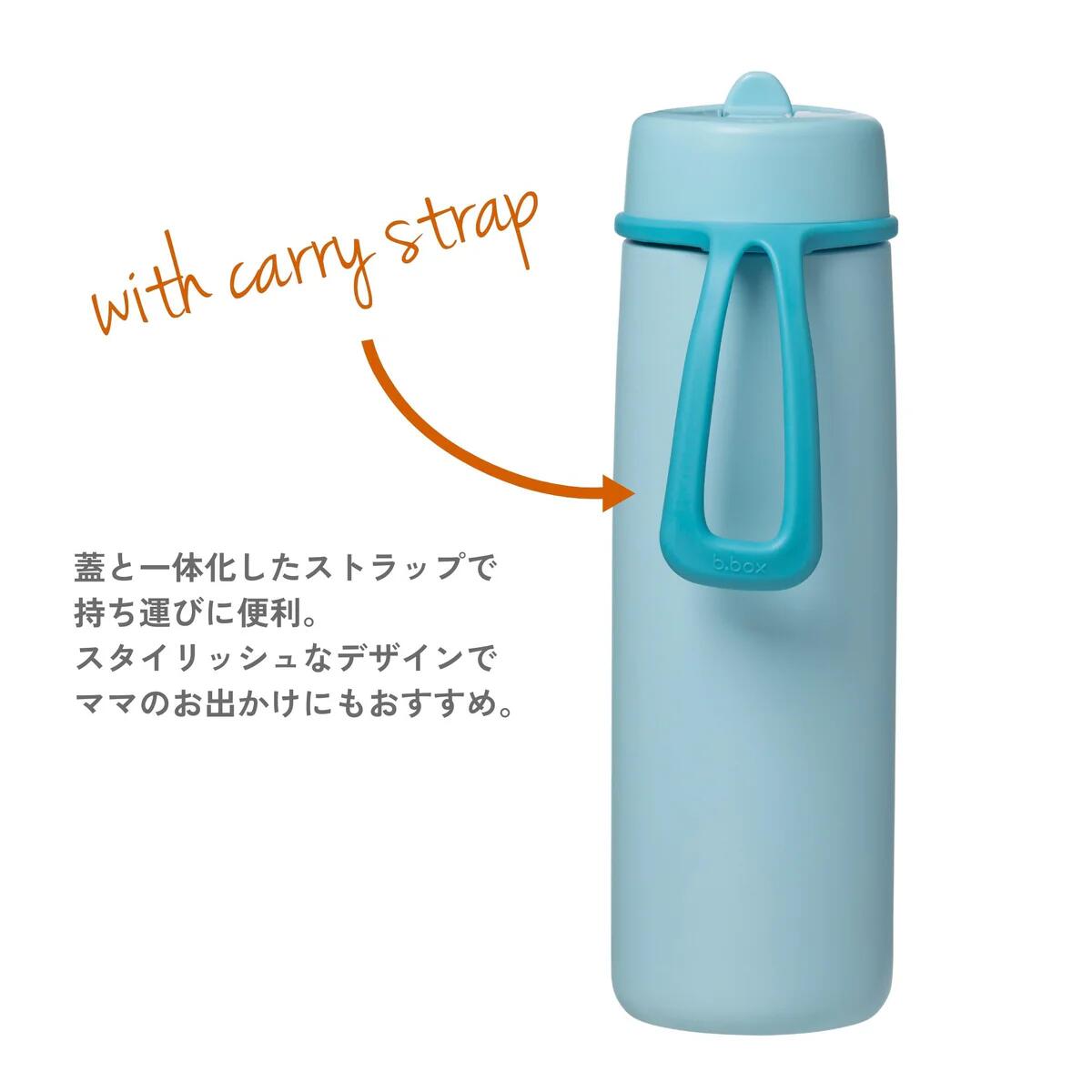蓋と一体化したキャリーストラップ付き