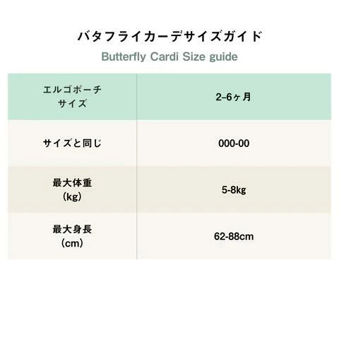 バタフライカーデ 対象年齢 生後2～6ヶ月頃 おくるみから腕だしスタイルへの移行に腕を出したい赤ちゃんのサポートアイテム