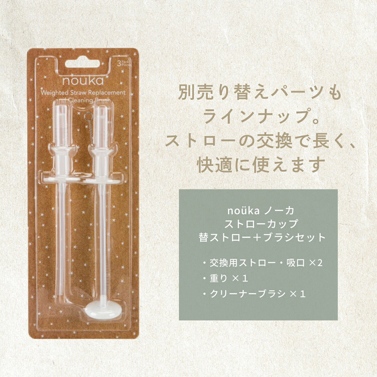 別売り替えパーツ 替ストロー＋ブラシセット