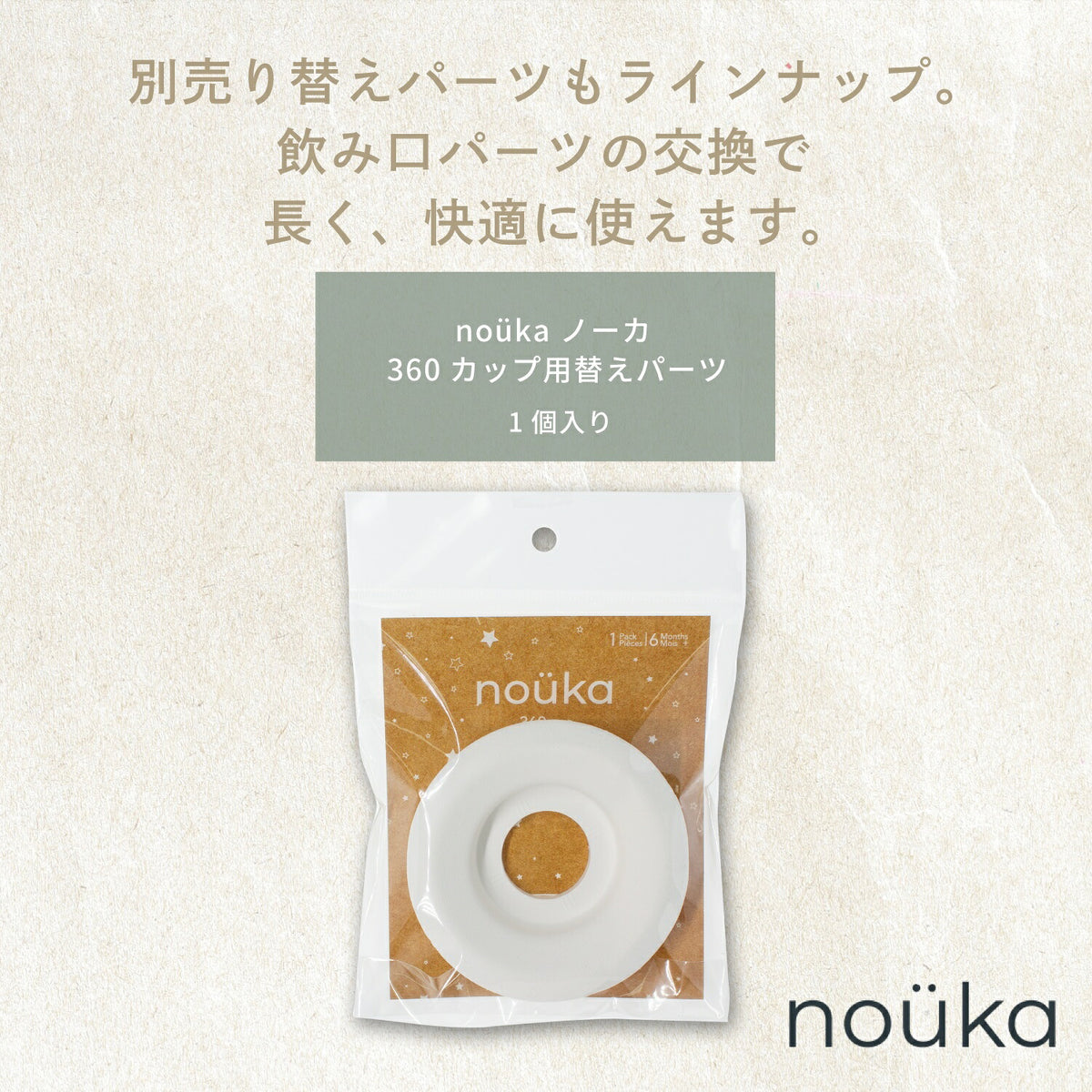 nouka 360カップ用 替え飲み口パーツ 1個入り