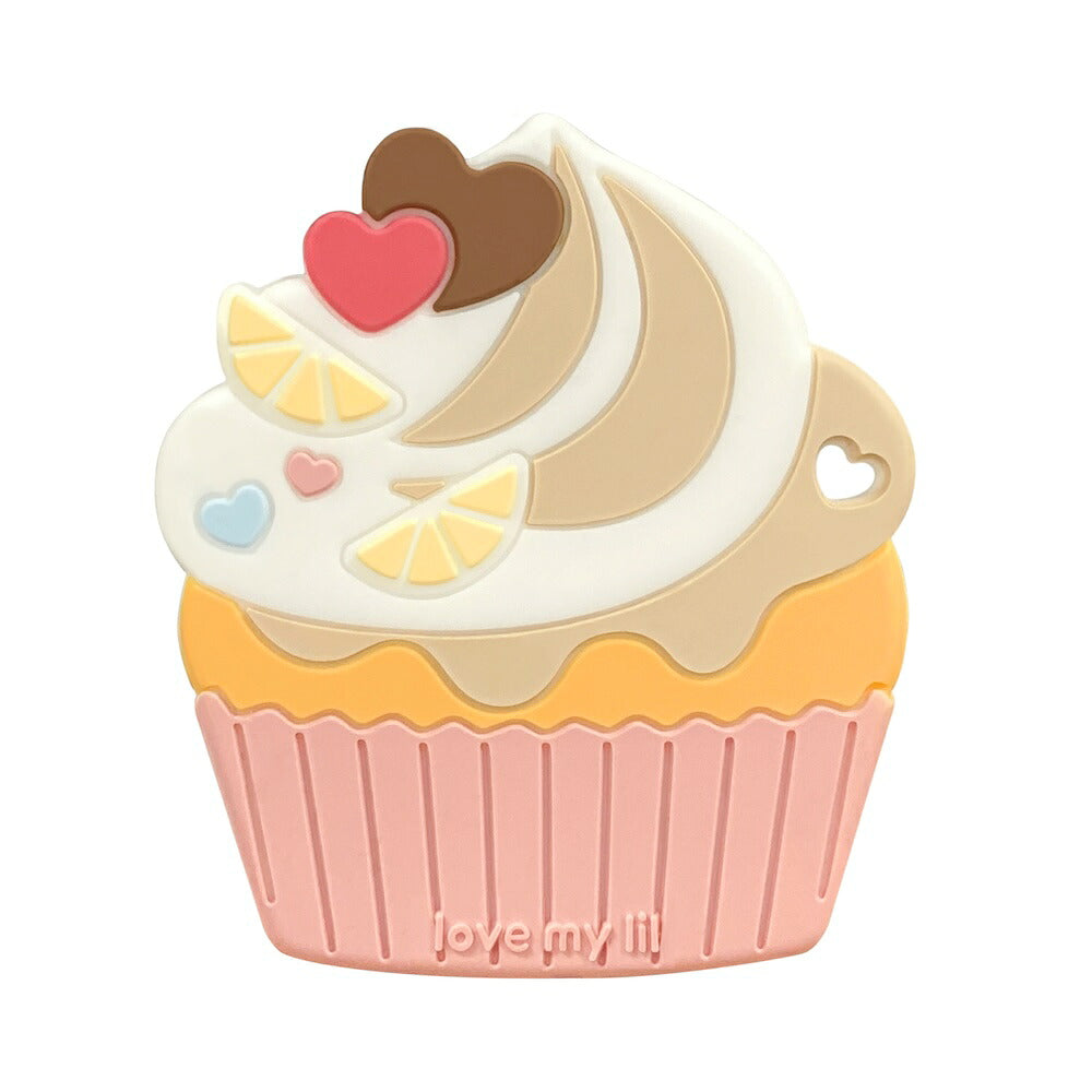 Love my lil シリコン歯固め くすみカラー 3ヶ月 カップケーキ ピンク
