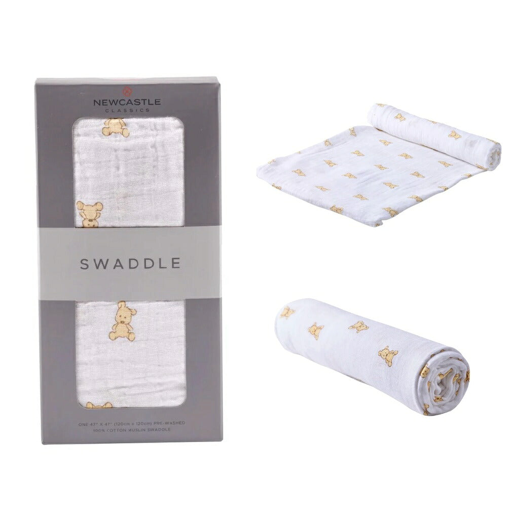 Newcastle Classics スワドル おくるみ 1 Teddy Bear