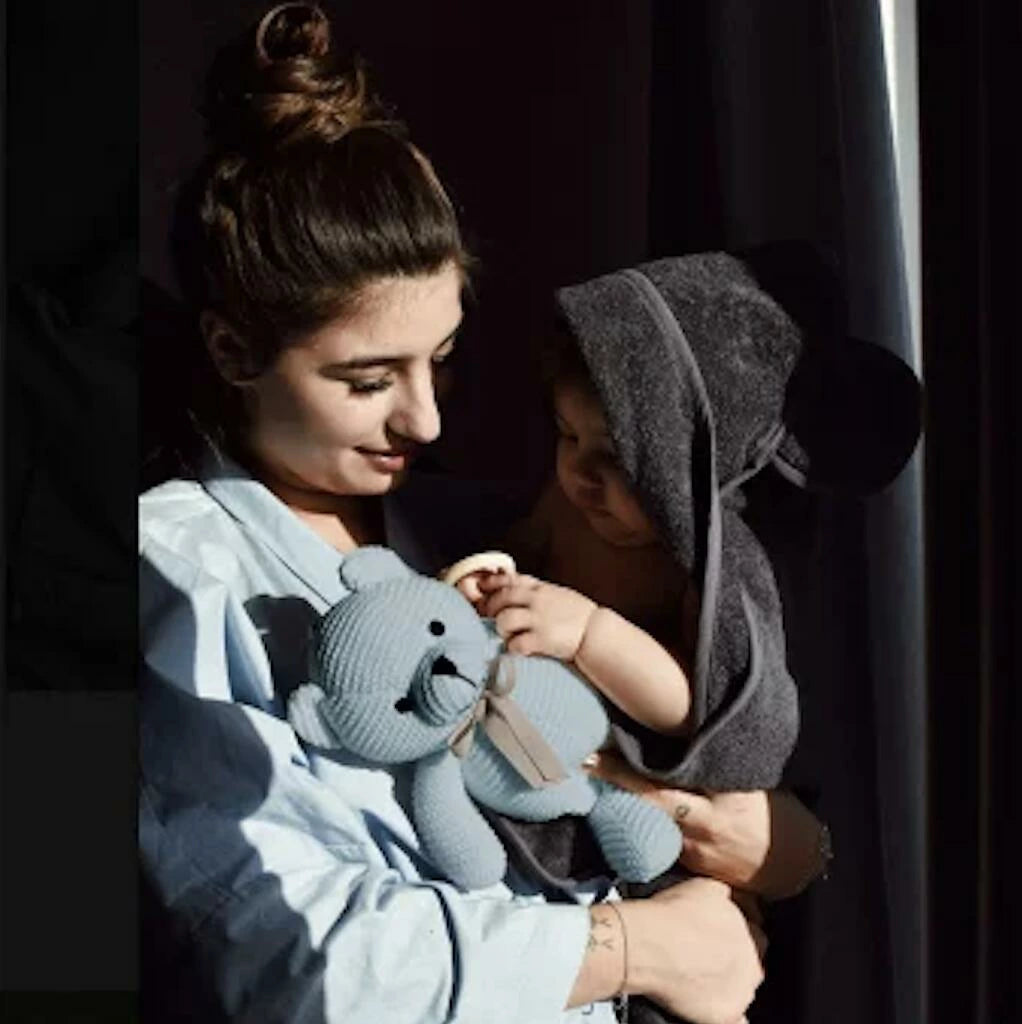 【鉄紺カラーアイテム】【予約販売中：12/8出荷】メロディーが鳴る ぬいぐるみ オーガニックコットン