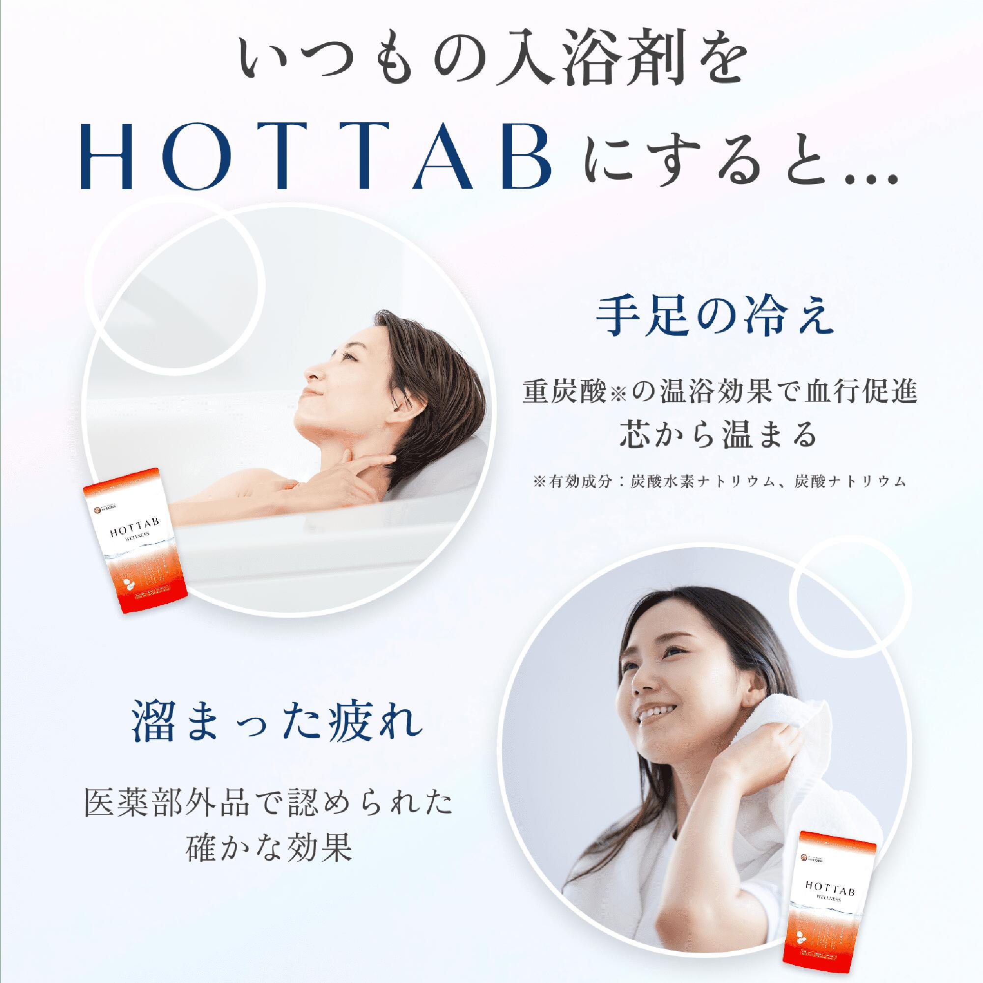 重炭酸入浴剤 ホットタブ [医薬部外品] 睡眠の質 改善 高める ウェルネス 薬用